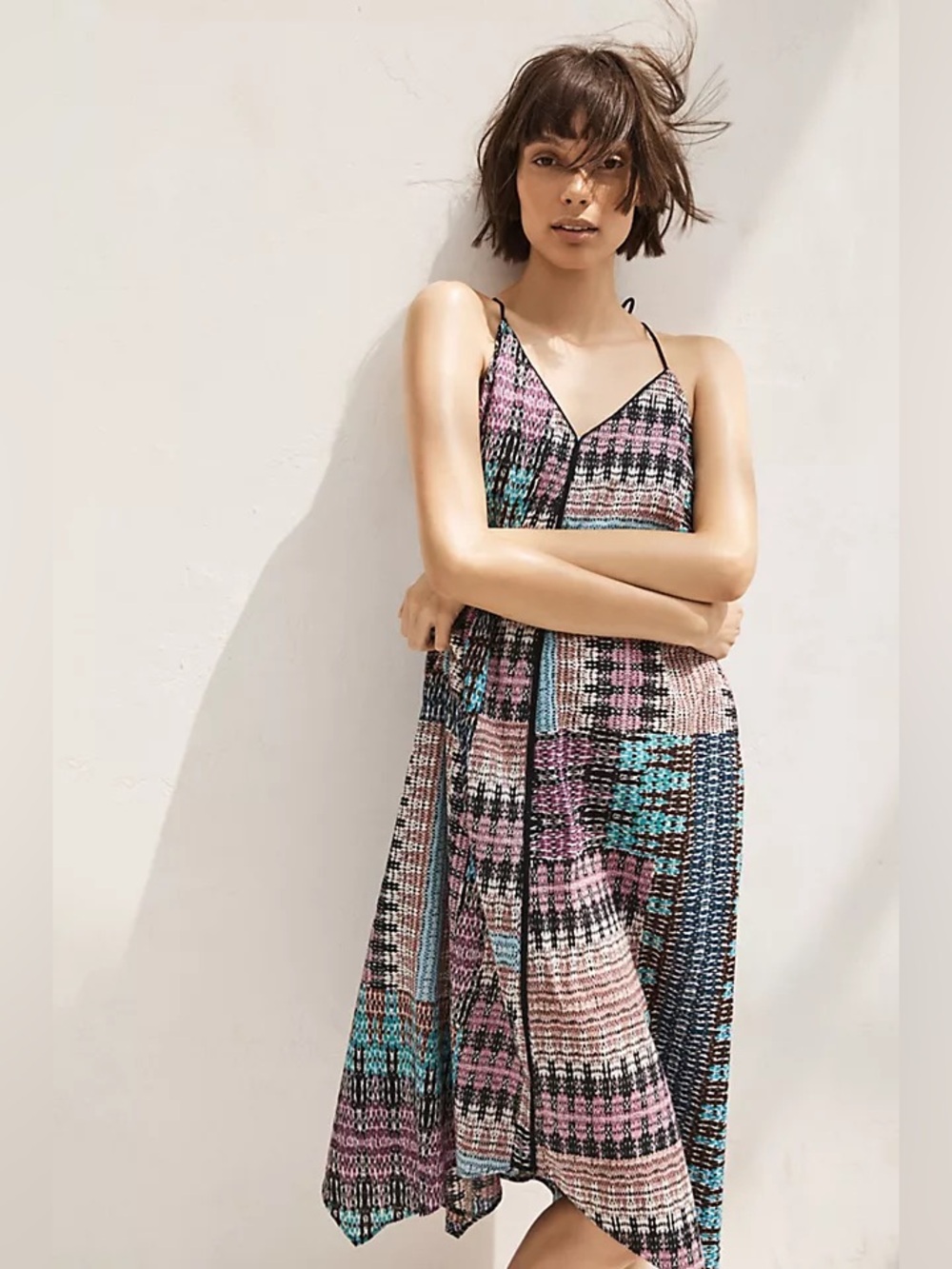 Anthropologie Multicolor Printed Maxi Dress in Pink, Teal, Black - Picture 5 of 13